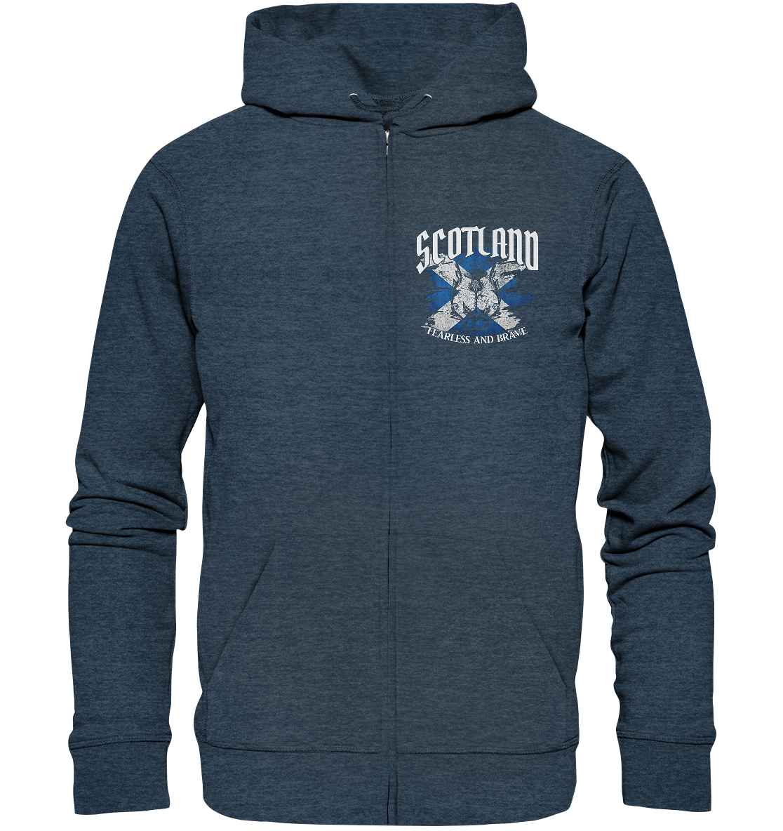 Scotland "Fearless and Brave / Splatter" - Organic Zipper