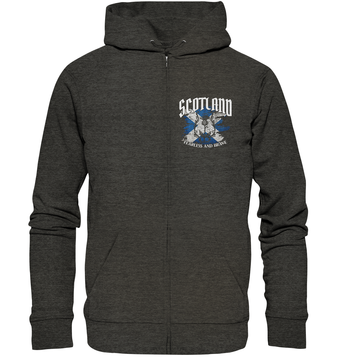 Scotland "Fearless and Brave / Splatter" - Organic Zipper