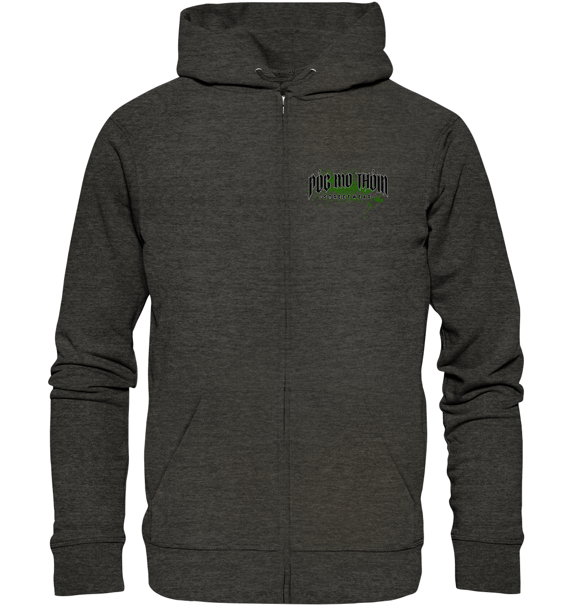 Póg Mo Thóin Streetwear "Splatter Logo" - Organic Zipper