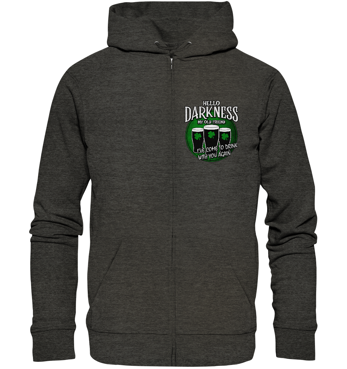 Hello Darkness My Old Friend - Organic Zipper