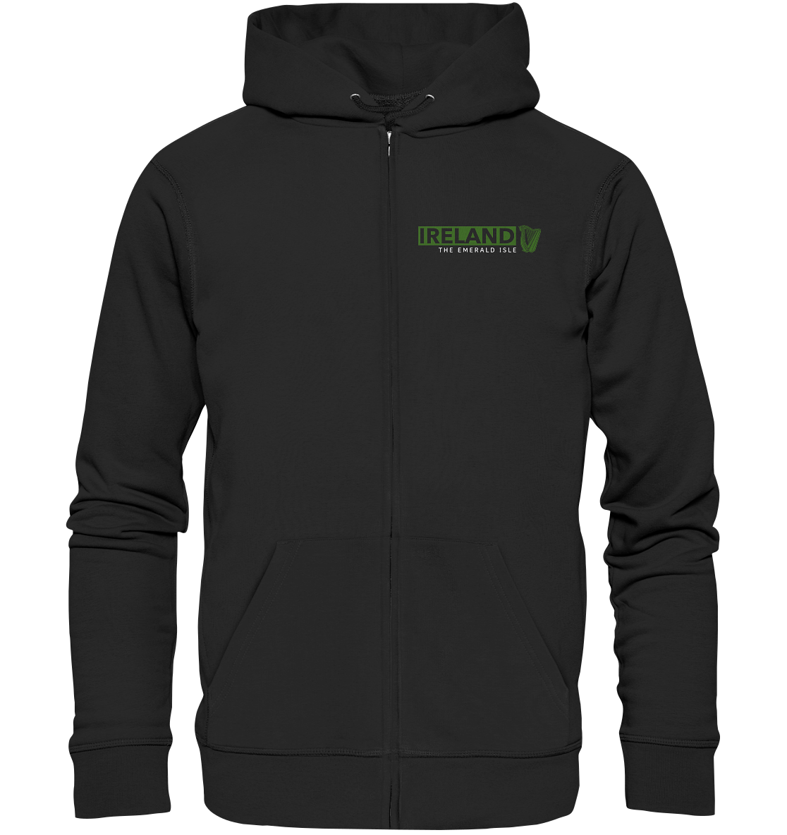 Ireland "The Emerald Isle / Harp" - Organic Zipper