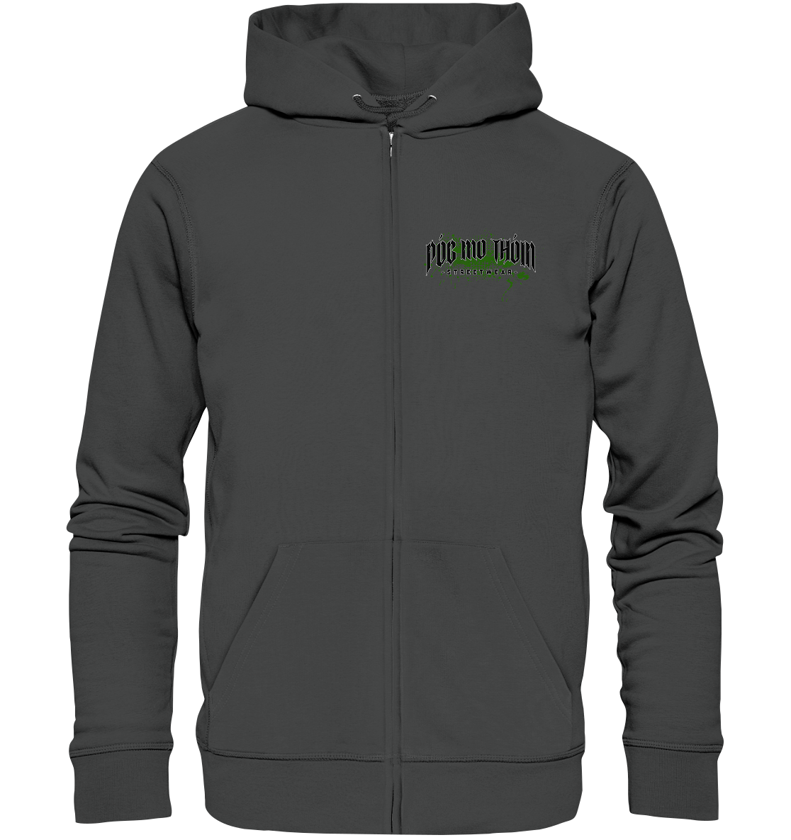 Póg Mo Thóin Streetwear "Splatter Logo" - Organic Zipper