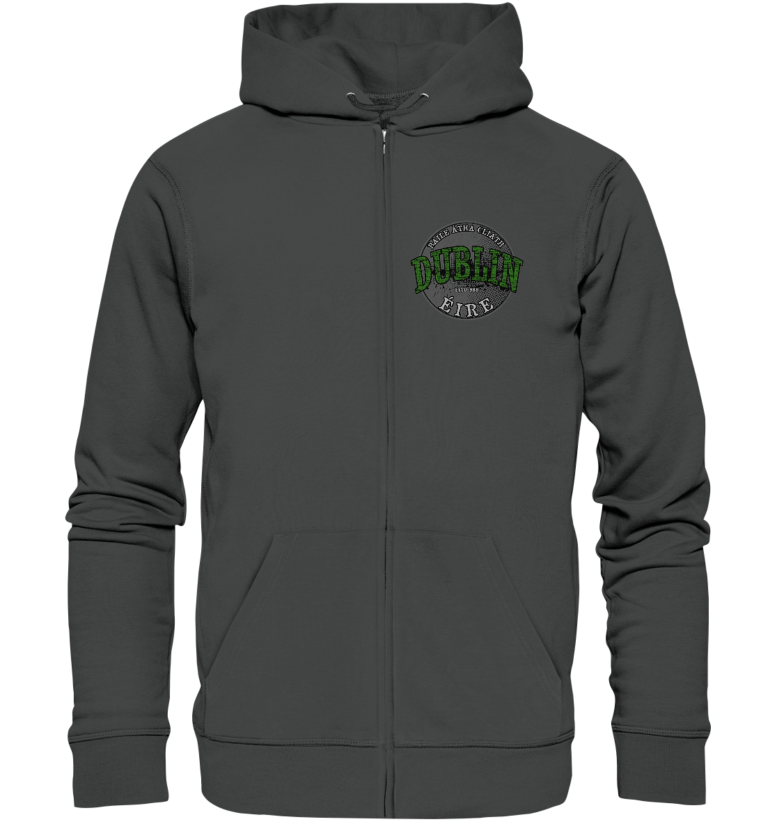Dublin "Estd 988 / Baile Átha Cliath / Éire" - Organic Zipper