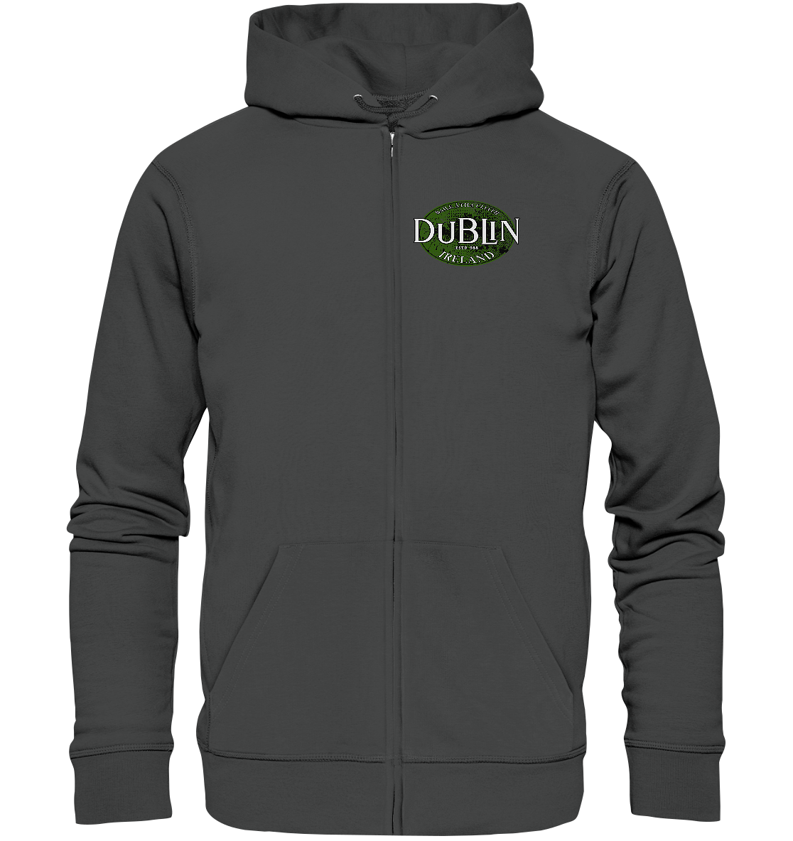 Dublin "Ireland / Baile Átha Cliath / Estd 988" - Organic Zipper