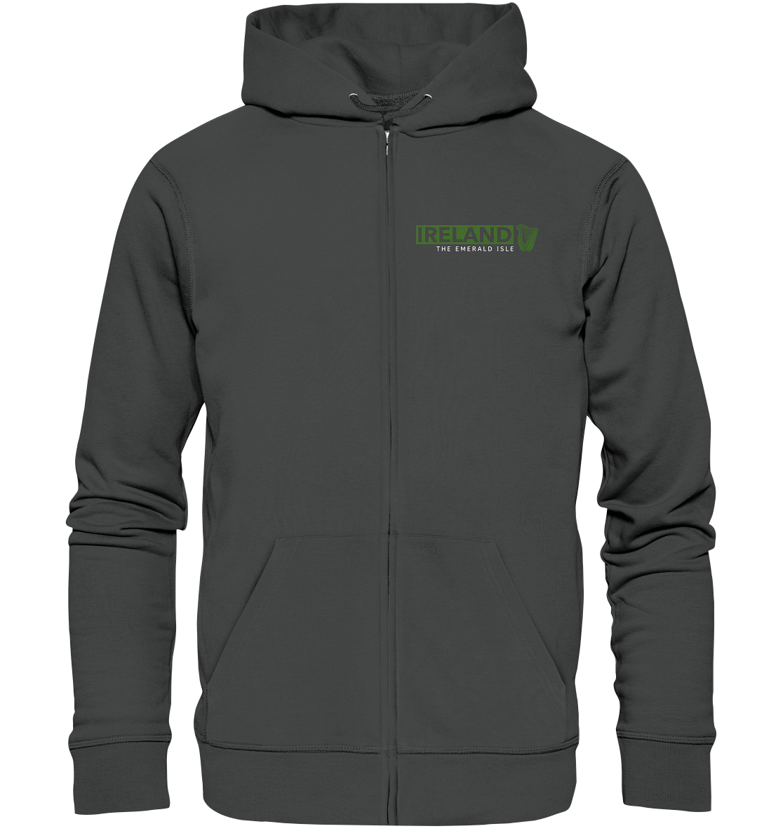 Ireland "The Emerald Isle / Harp" - Organic Zipper