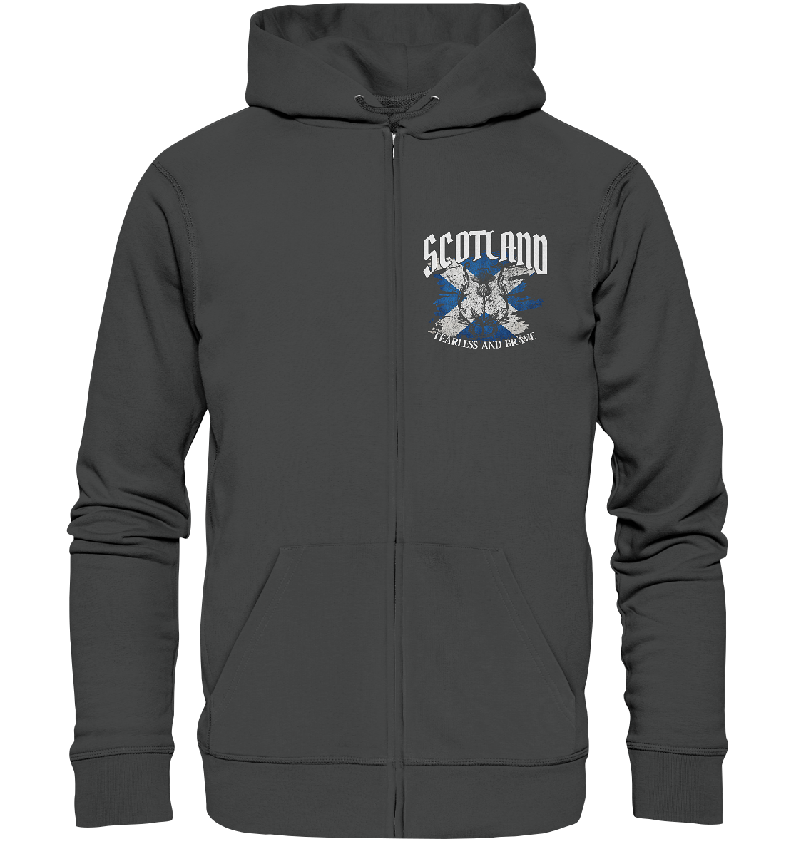 Scotland "Fearless and Brave / Splatter" - Organic Zipper