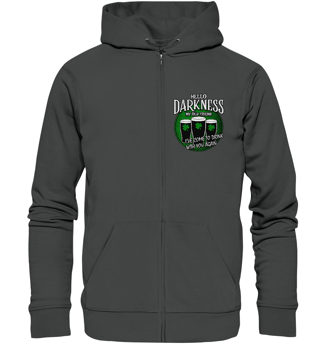 Hello Darkness My Old Friend - Organic Zipper