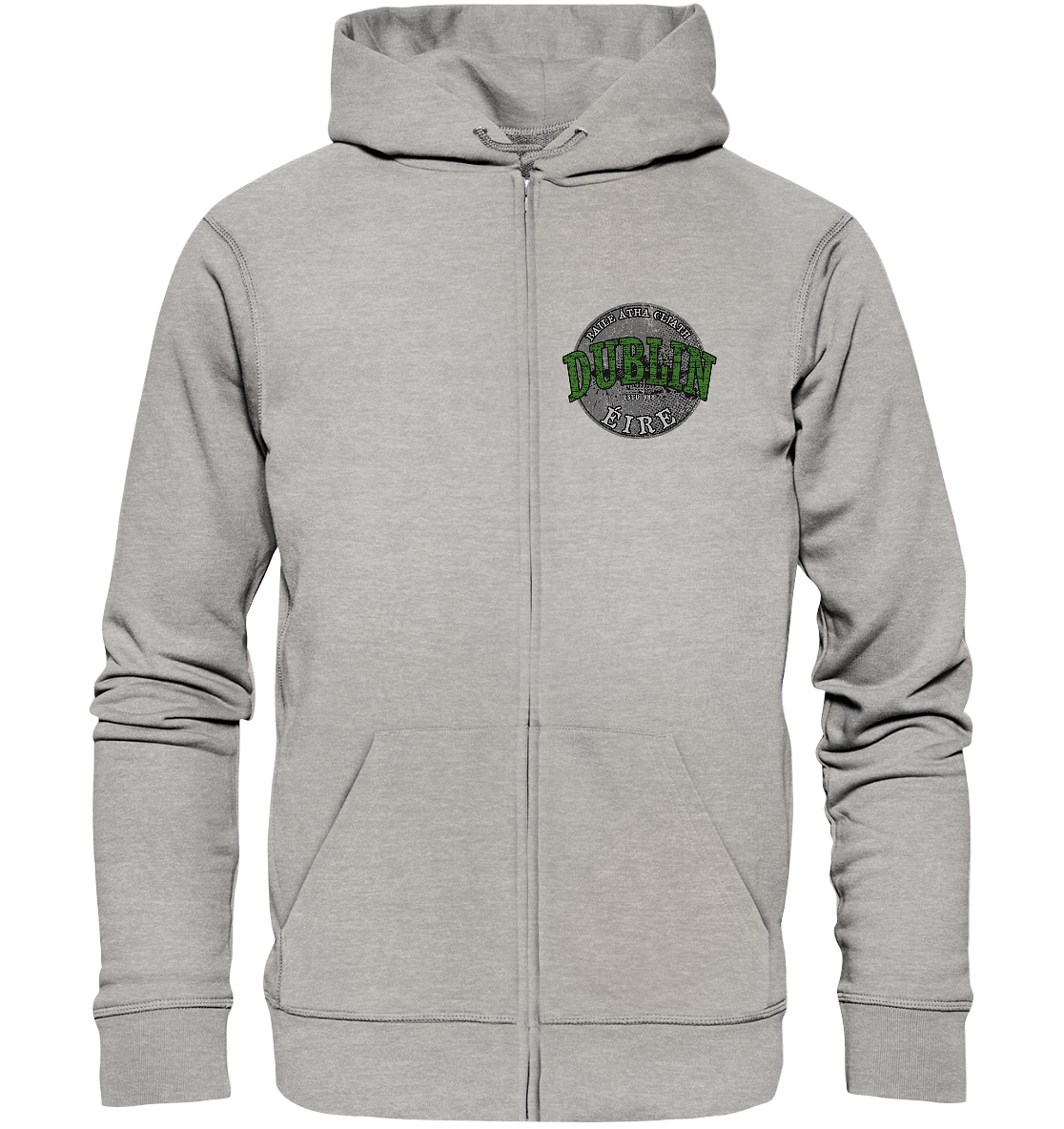 Dublin "Estd 988 / Baile Átha Cliath / Éire" - Organic Zipper
