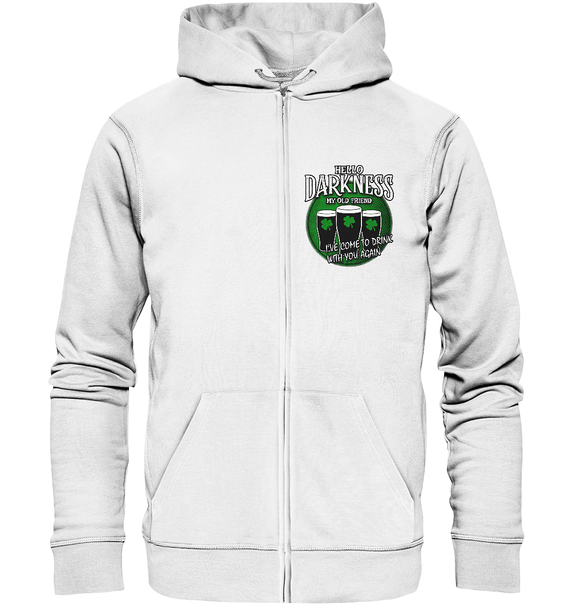 Hello Darkness My Old Friend - Organic Zipper