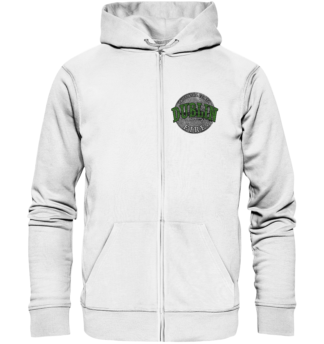 Dublin "Estd 988 / Baile Átha Cliath / Éire" - Organic Zipper