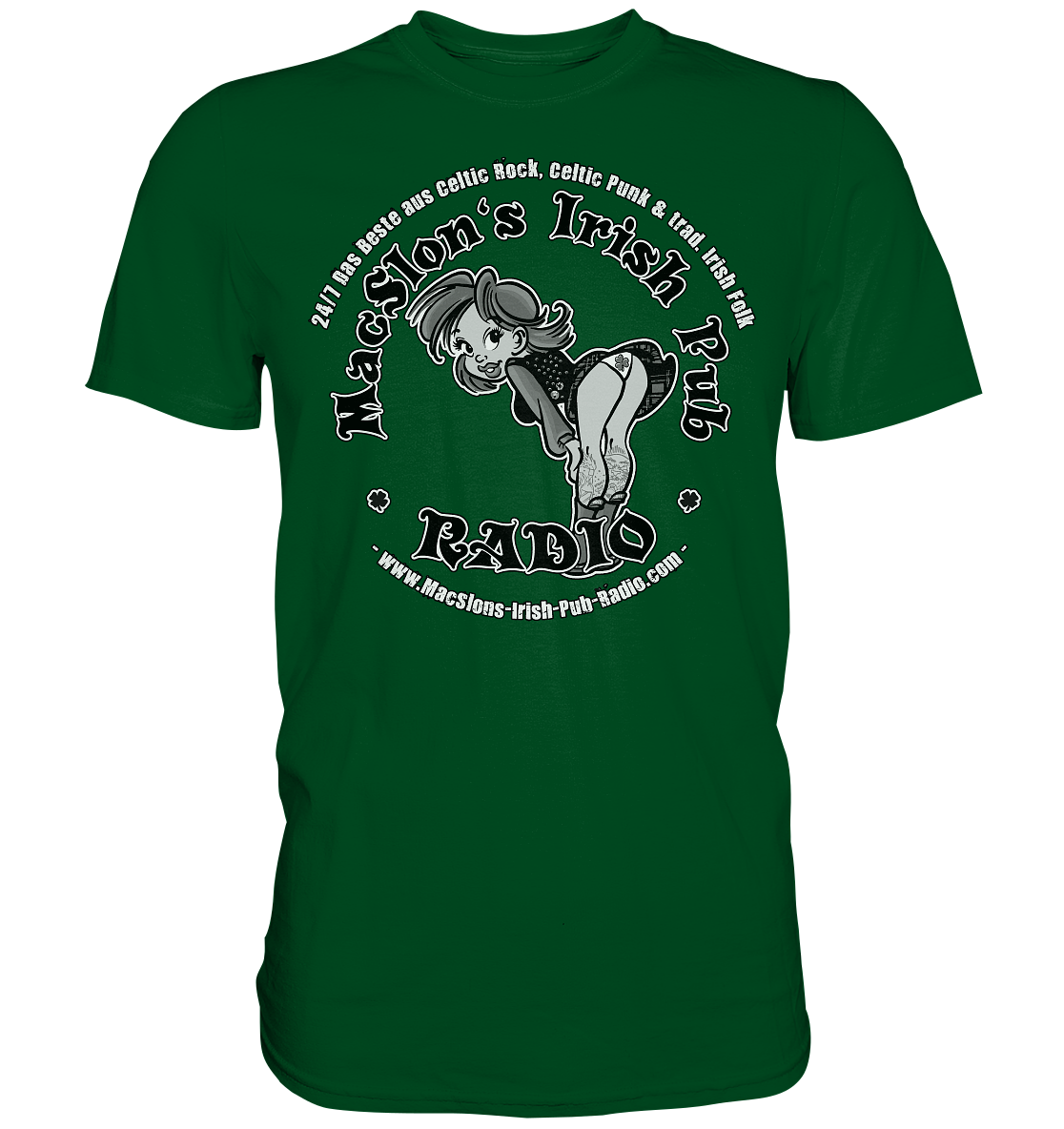 MacSlon's Radio "24/7 - Irish Girl Logo"  - Premium Shirt