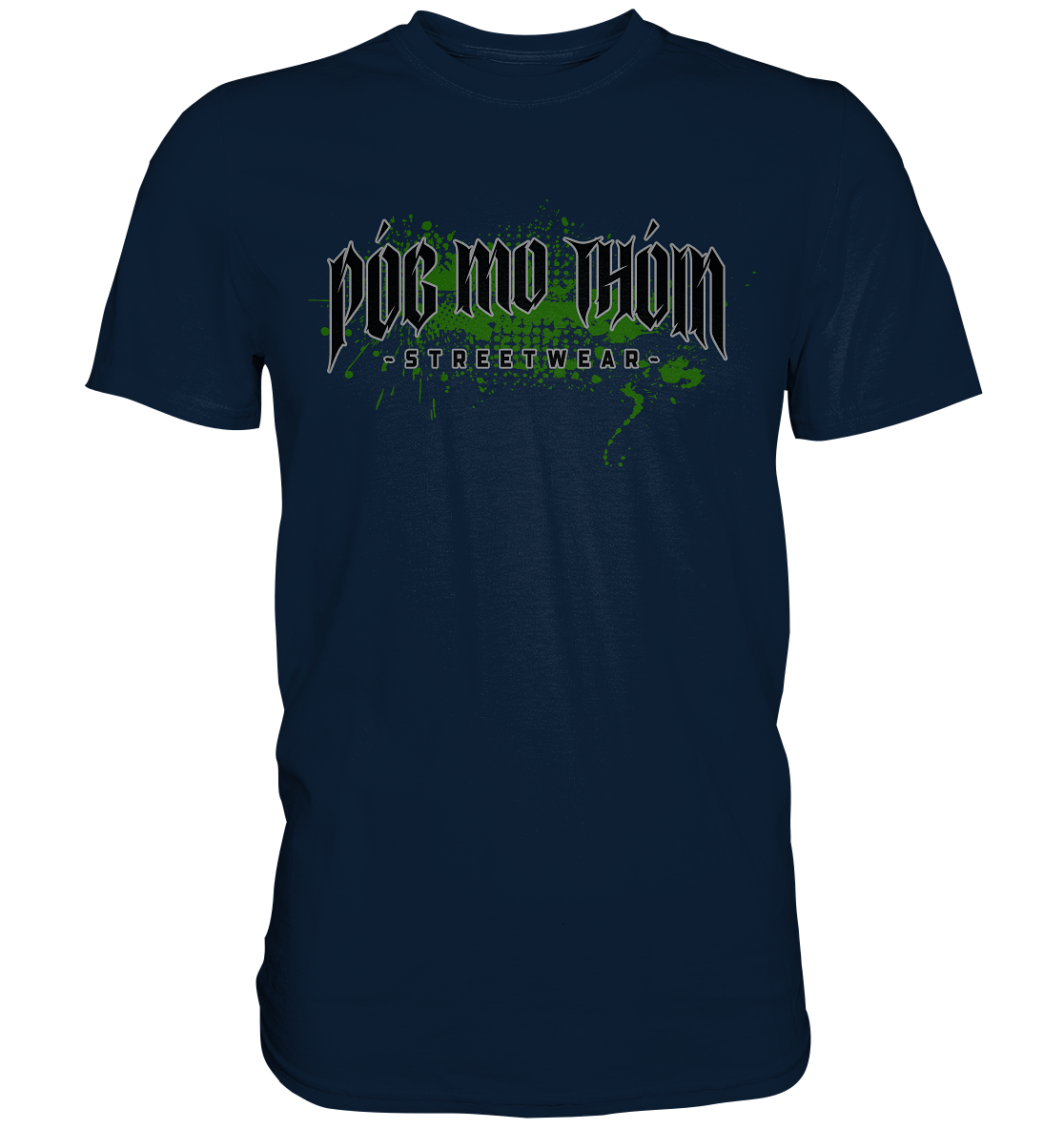 Póg Mo Thóin Streetwear "Splatter Logo" - Premium Shirt