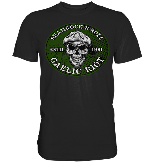 Shamrock And Roll "Skull / Gaelic Riot" - Premium Shirt