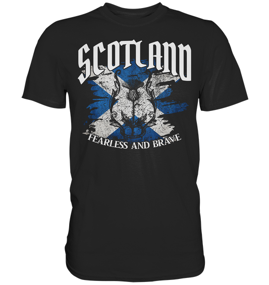 Scotland "Fearless and Brave / Splatter" - Premium Shirt