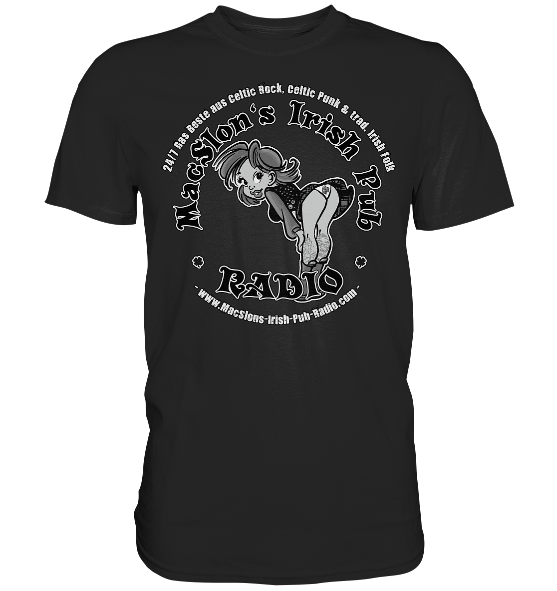 MacSlon's Radio "24/7 - Irish Girl Logo"  - Premium Shirt