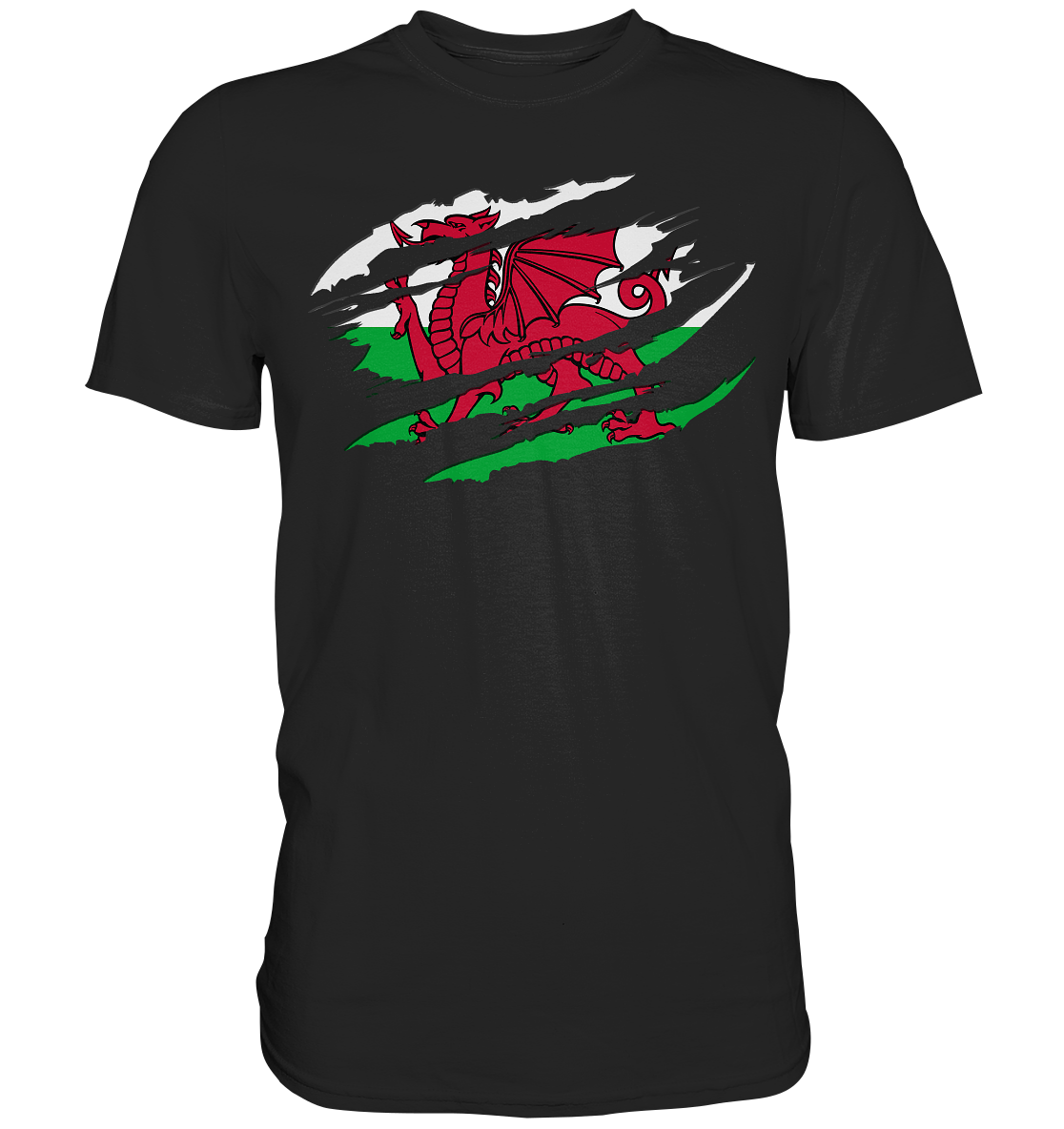 Wales "Flag Scratch" - Premium Shirt