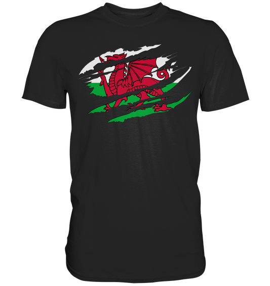 Wales "Flag Scratch" - Premium Shirt
