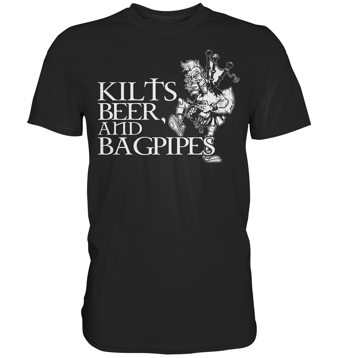 Kilts, Beer & Bagpipes - Premium Shirt