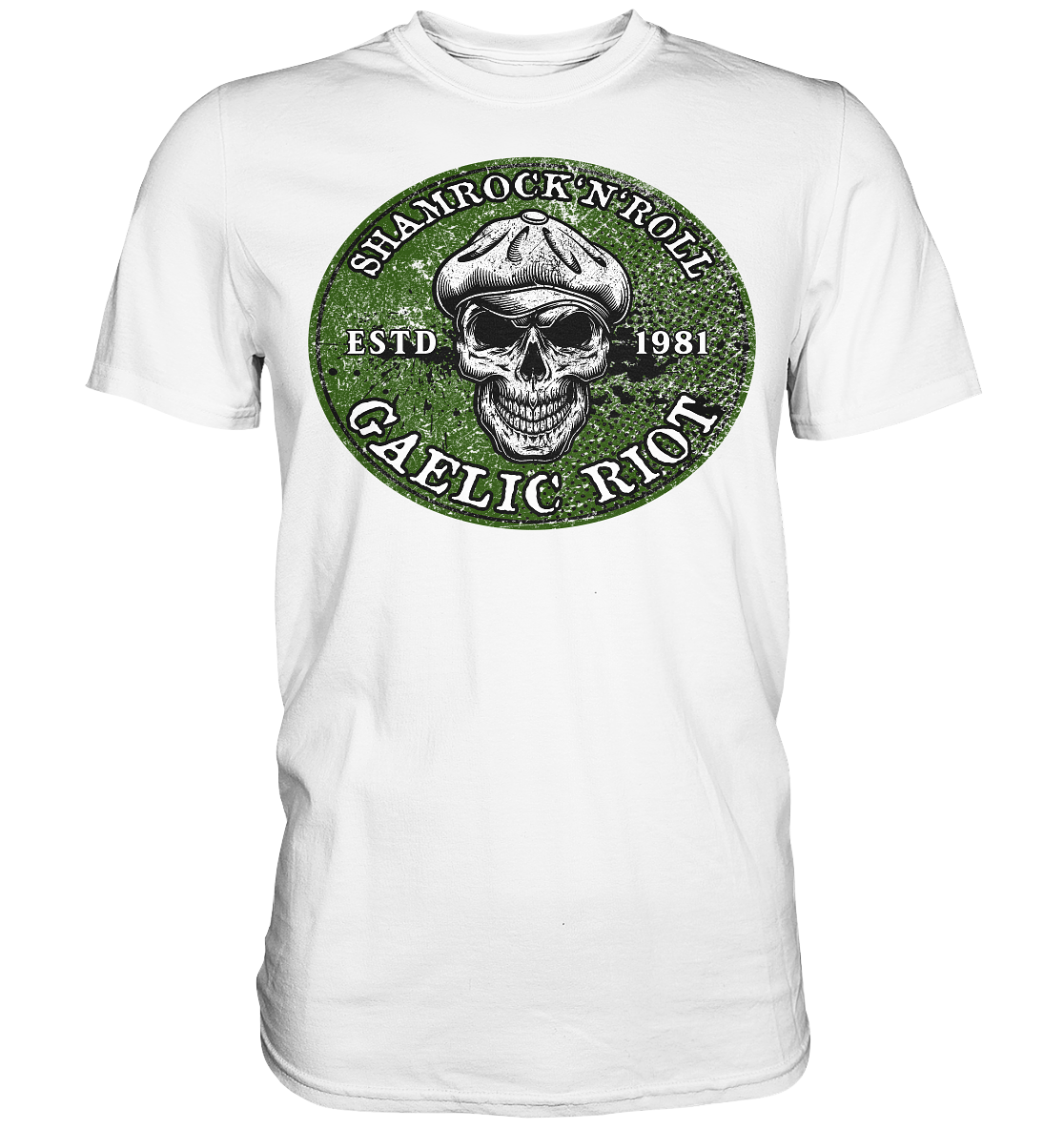 Shamrock And Roll "Skull / Gaelic Riot" - Premium Shirt