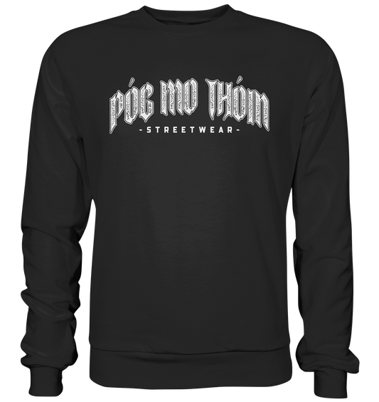 Póg Mo Thóin Streetwear "White Logo" - Premium Sweatshirt