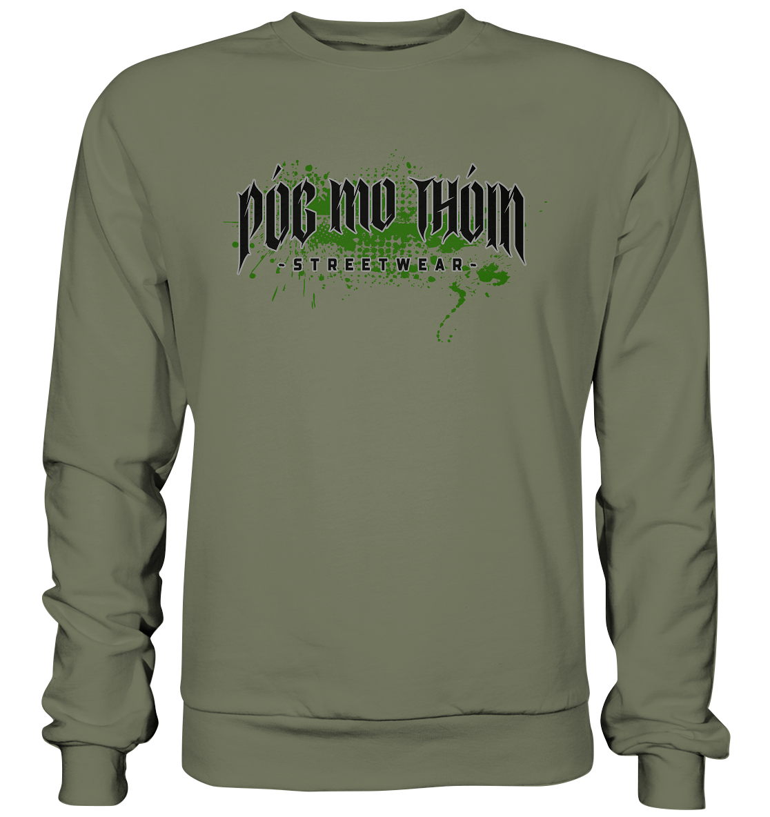 Póg Mo Thóin Streetwear "Splatter Logo" - Premium Sweatshirt