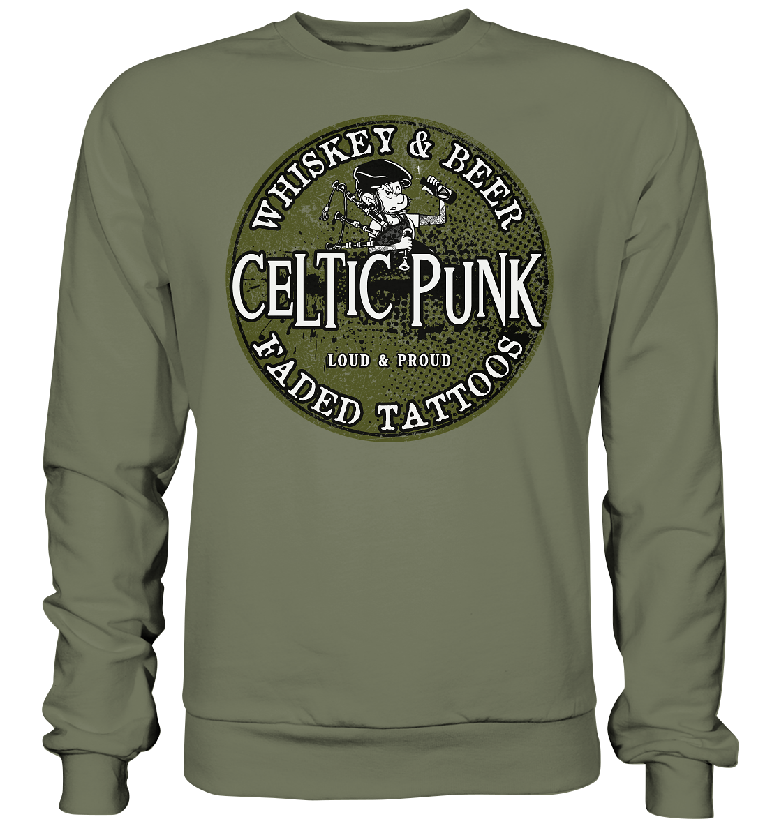 Celtic Punk "Whiskey, Beer & Faded Tattoos" - Premium Sweatshirt