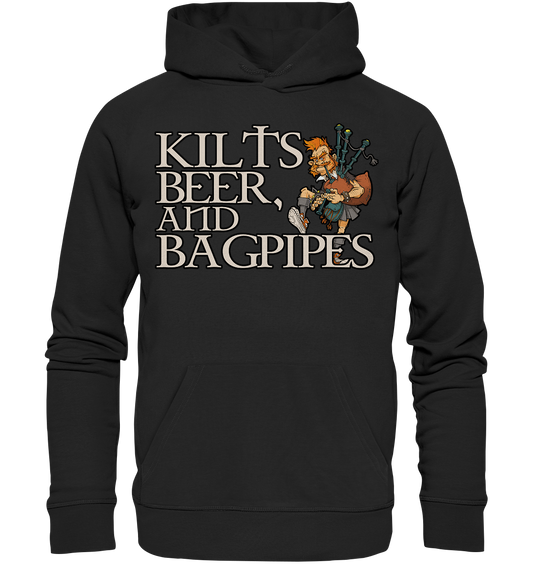 Kilts, Beer & Bagpipes - Premium Unisex Hoodie