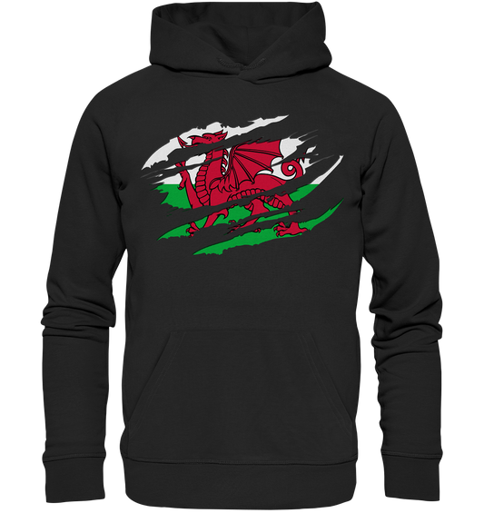 Wales "Flag Scratch" - Premium Unisex Hoodie