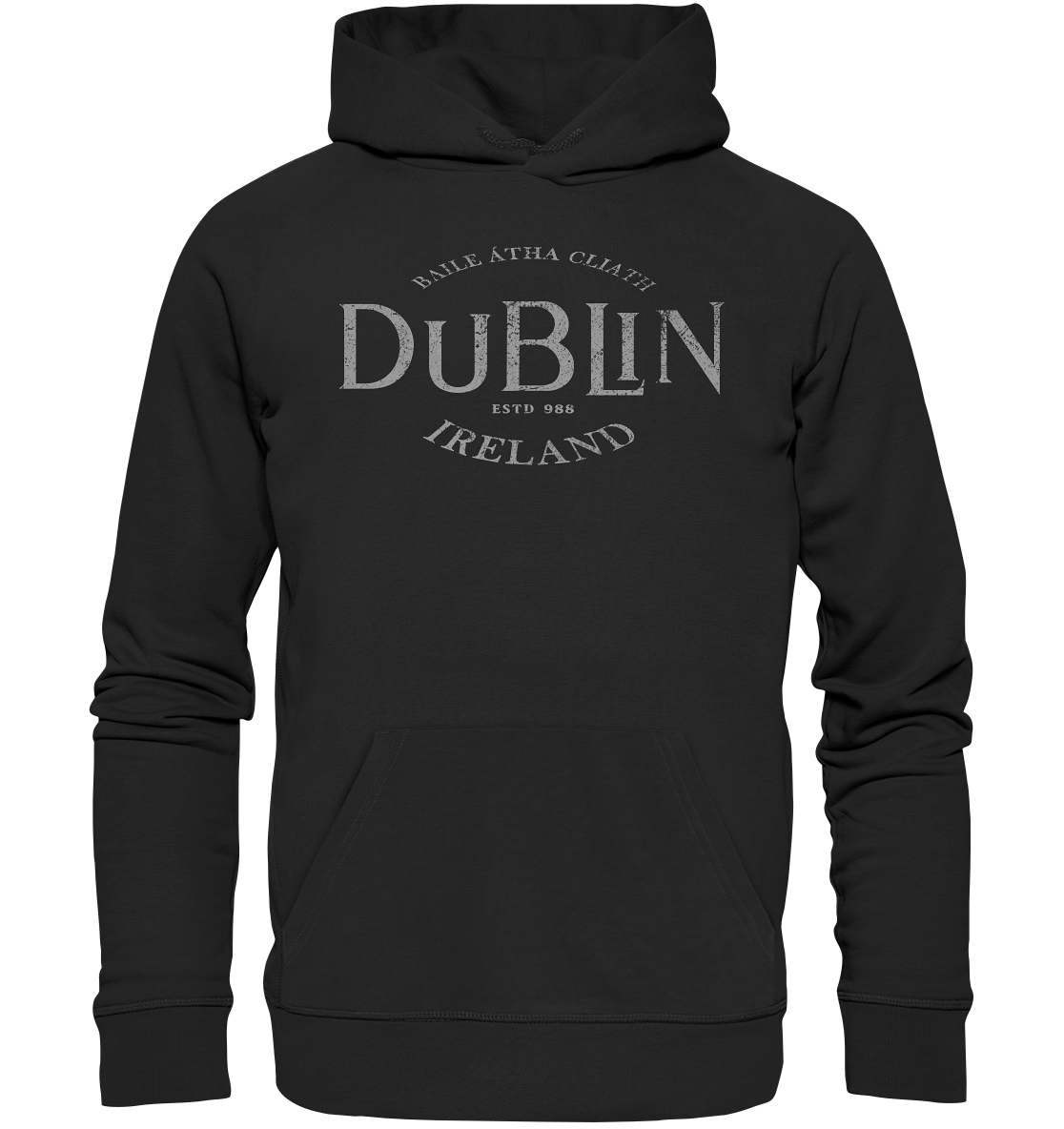 Dublin "Ireland / Baile Átha Cliath / Estd 988" - Premium Unisex Hoodie