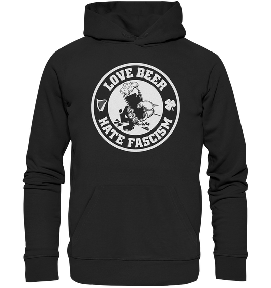 Love Beer - Hate Fascism - Premium Unisex Hoodie