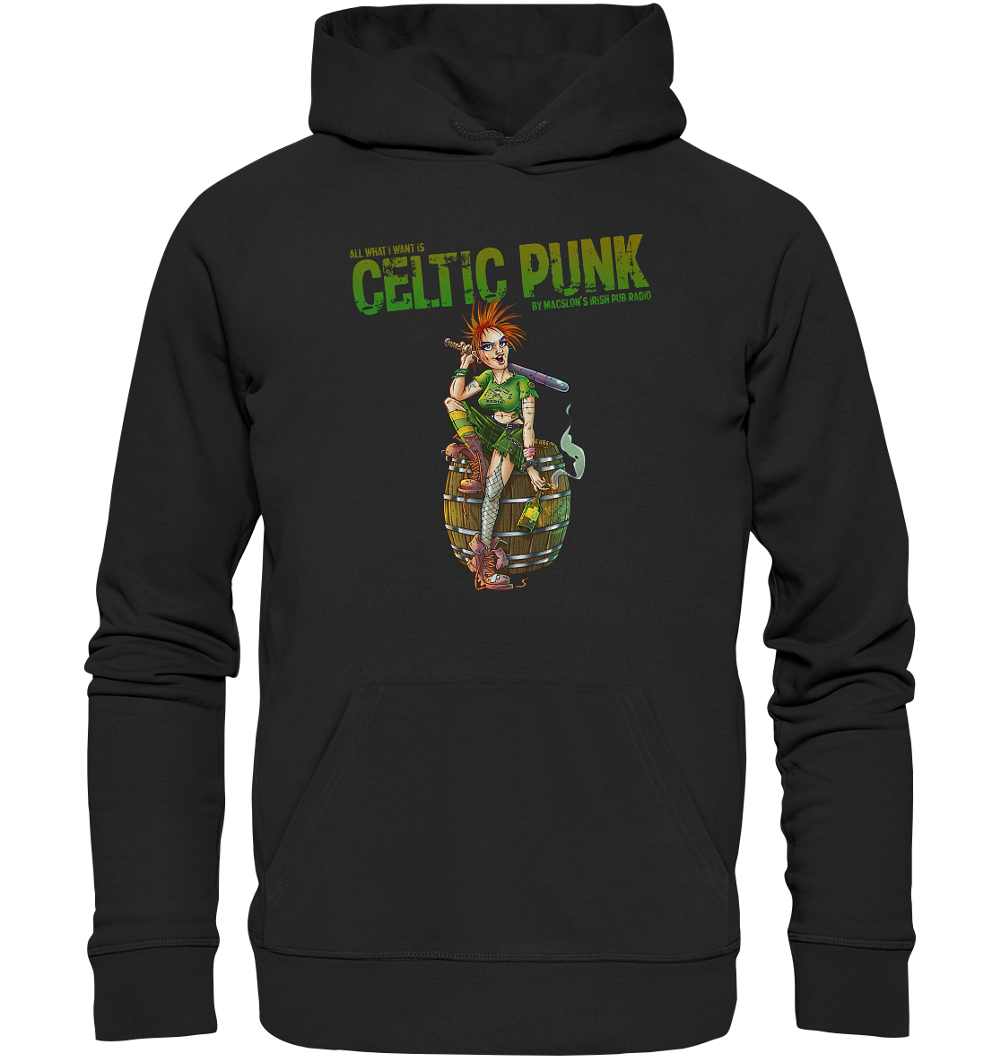 "All I Want Is Celtic Punk - Punk-Girl" - Premium Unisex Hoodie