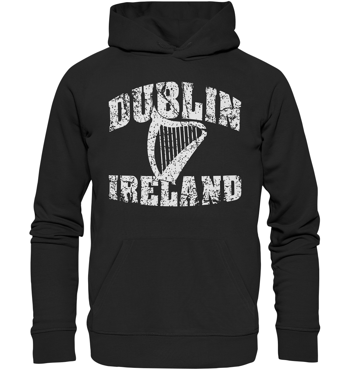 Dublin Ireland Harp - Premium Unisex Hoodie