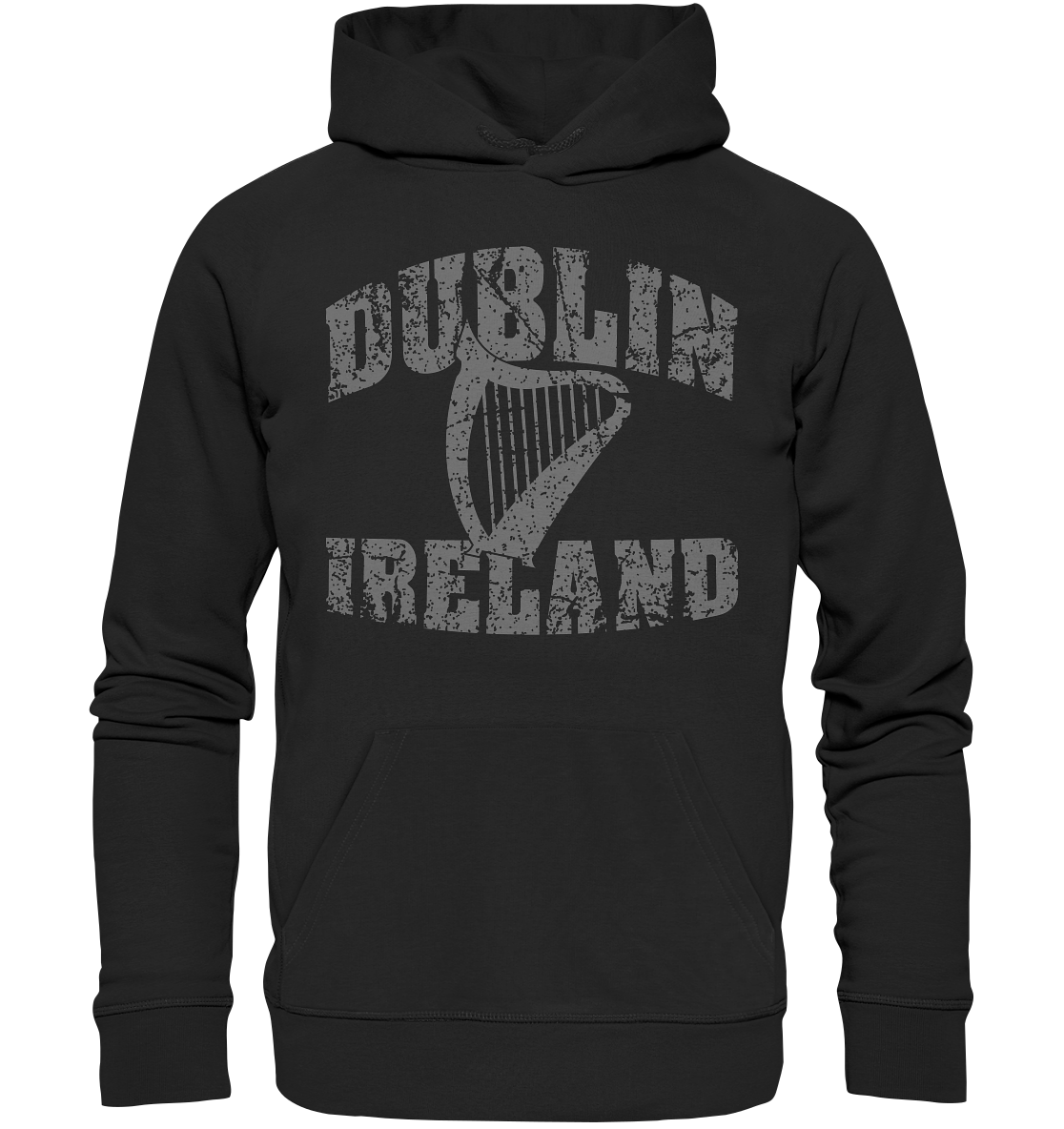 Dublin Ireland Harp - Premium Unisex Hoodie