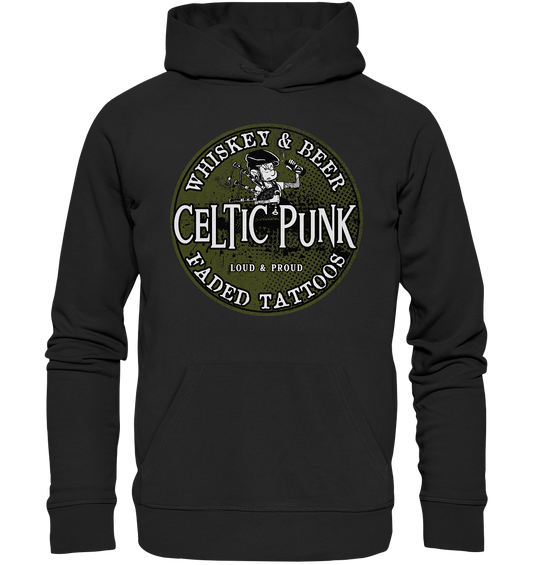 Celtic Punk "Whiskey, Beer & Faded Tattoos" - Premium Unisex Hoodie