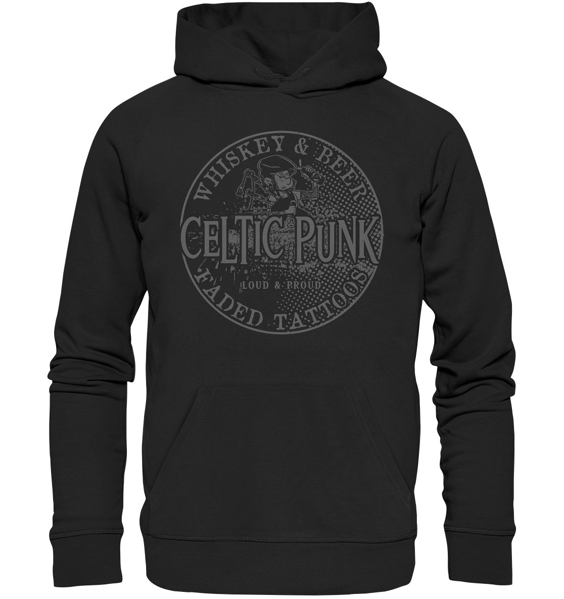 Celtic Punk "Whiskey, Beer & Faded Tattoos" - Premium Unisex Hoodie
