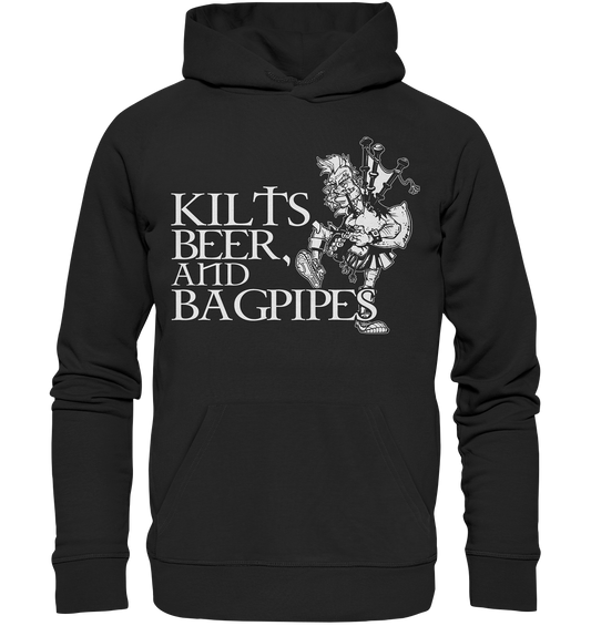 Kilts, Beer & Bagpipes - Premium Unisex Hoodie