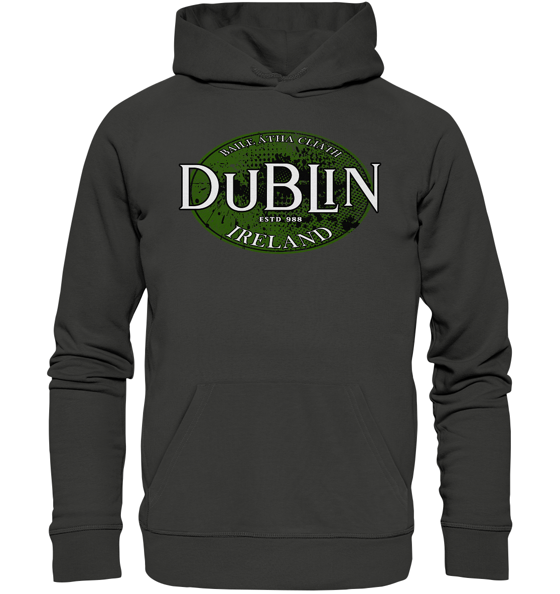 Dublin "Ireland / Baile Átha Cliath / Estd 988" - Premium Unisex Hoodie