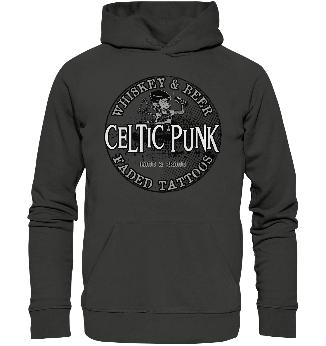 Celtic Punk "Whiskey, Beer & Faded Tattoos" - Premium Unisex Hoodie