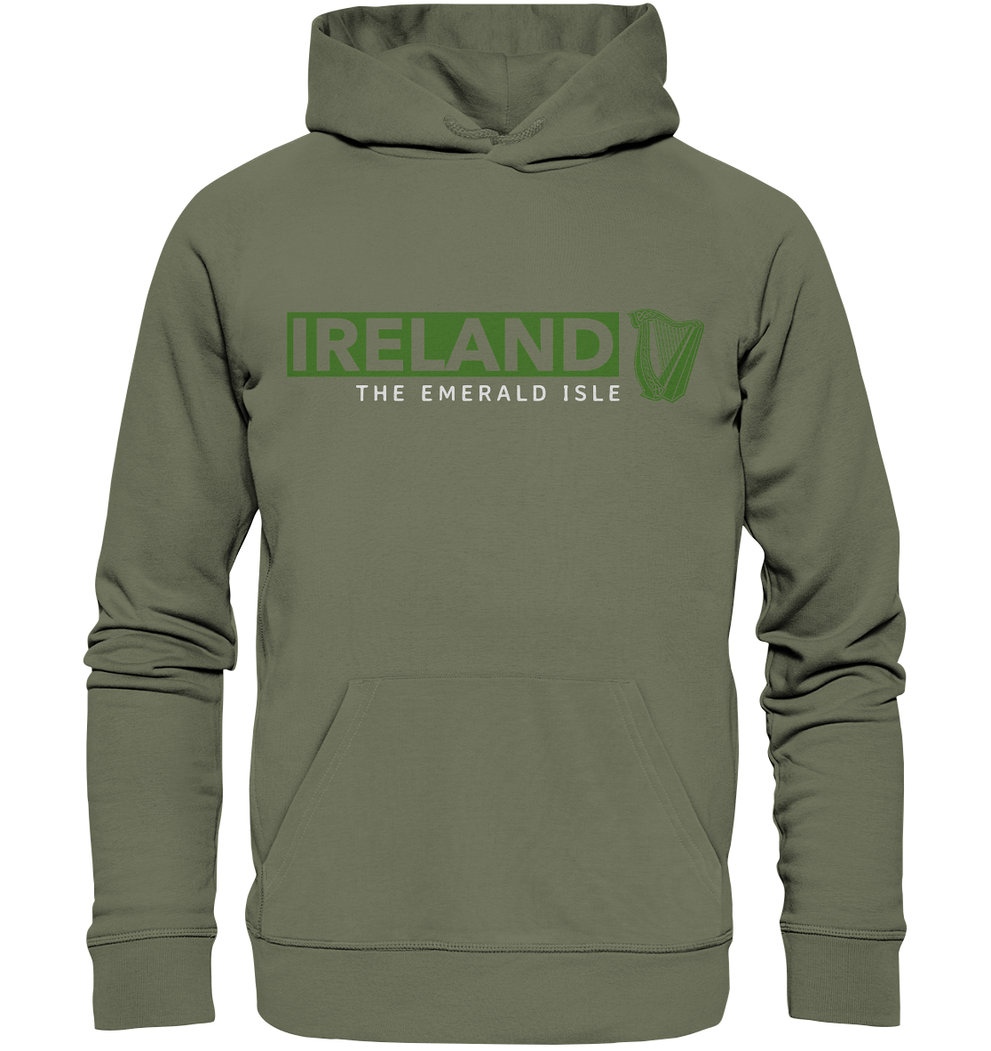 Ireland "The Emerald Isle / Harp" - Premium Unisex Hoodie