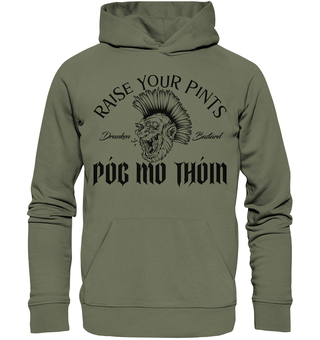 Póg Mo Thóin Streetwear "Drunken Bastard" - Premium Unisex Hoodie