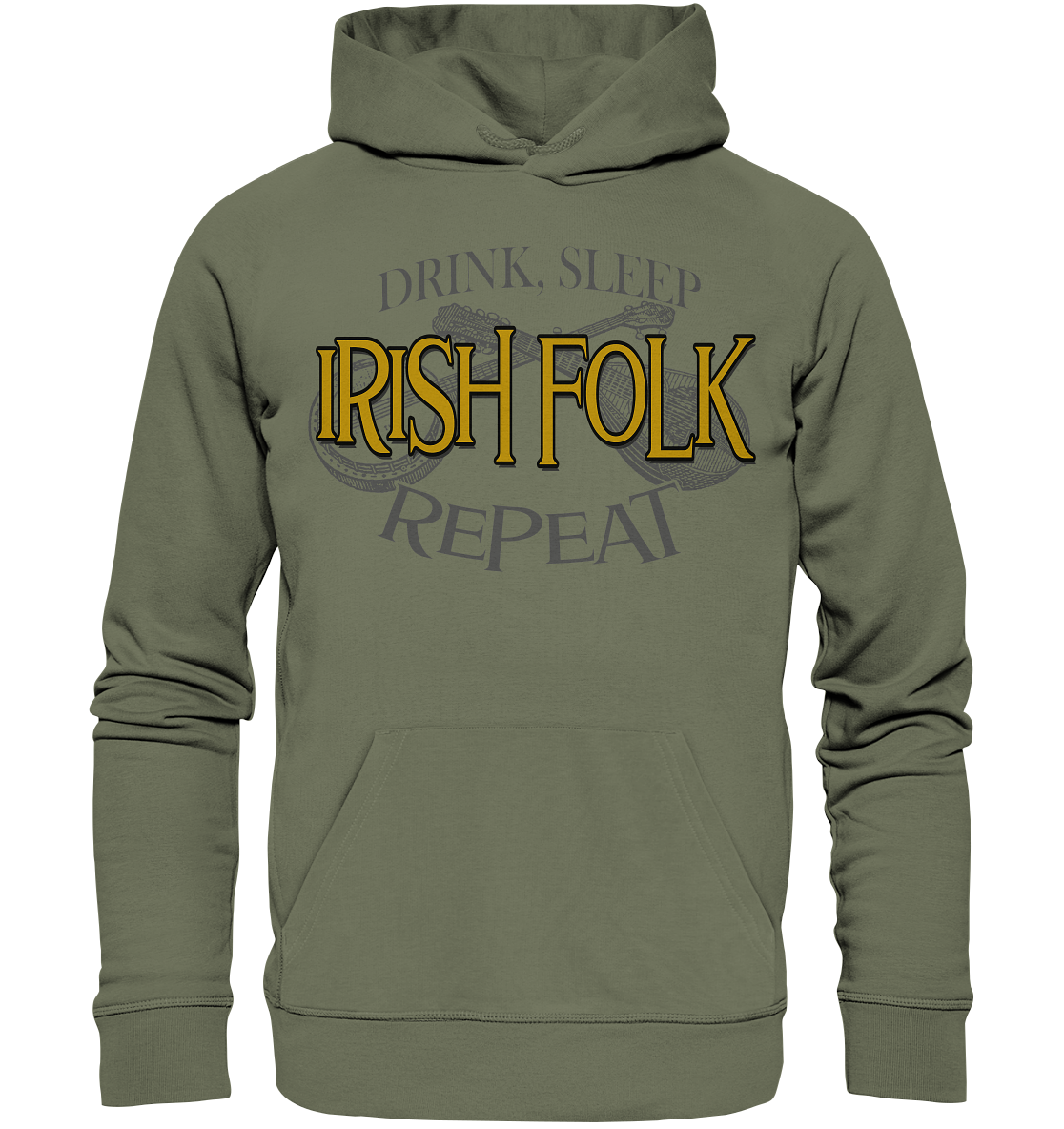 Drink, Sleep "Irish Folk" Repeat - Premium Unisex Hoodie