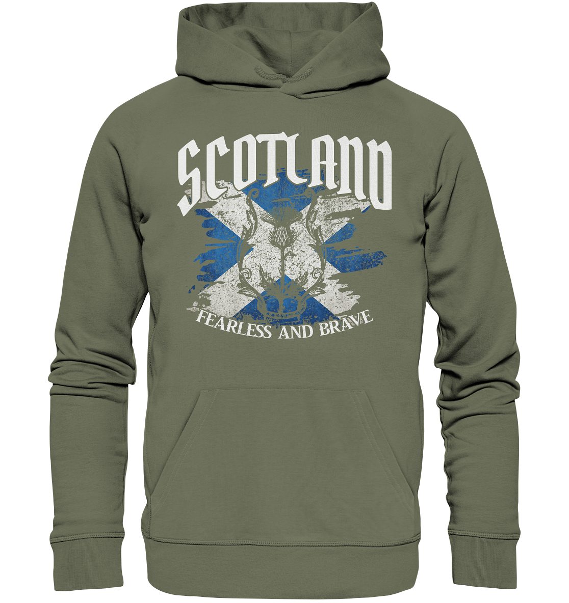 Scotland "Fearless and Brave / Splatter" - Premium Unisex Hoodie