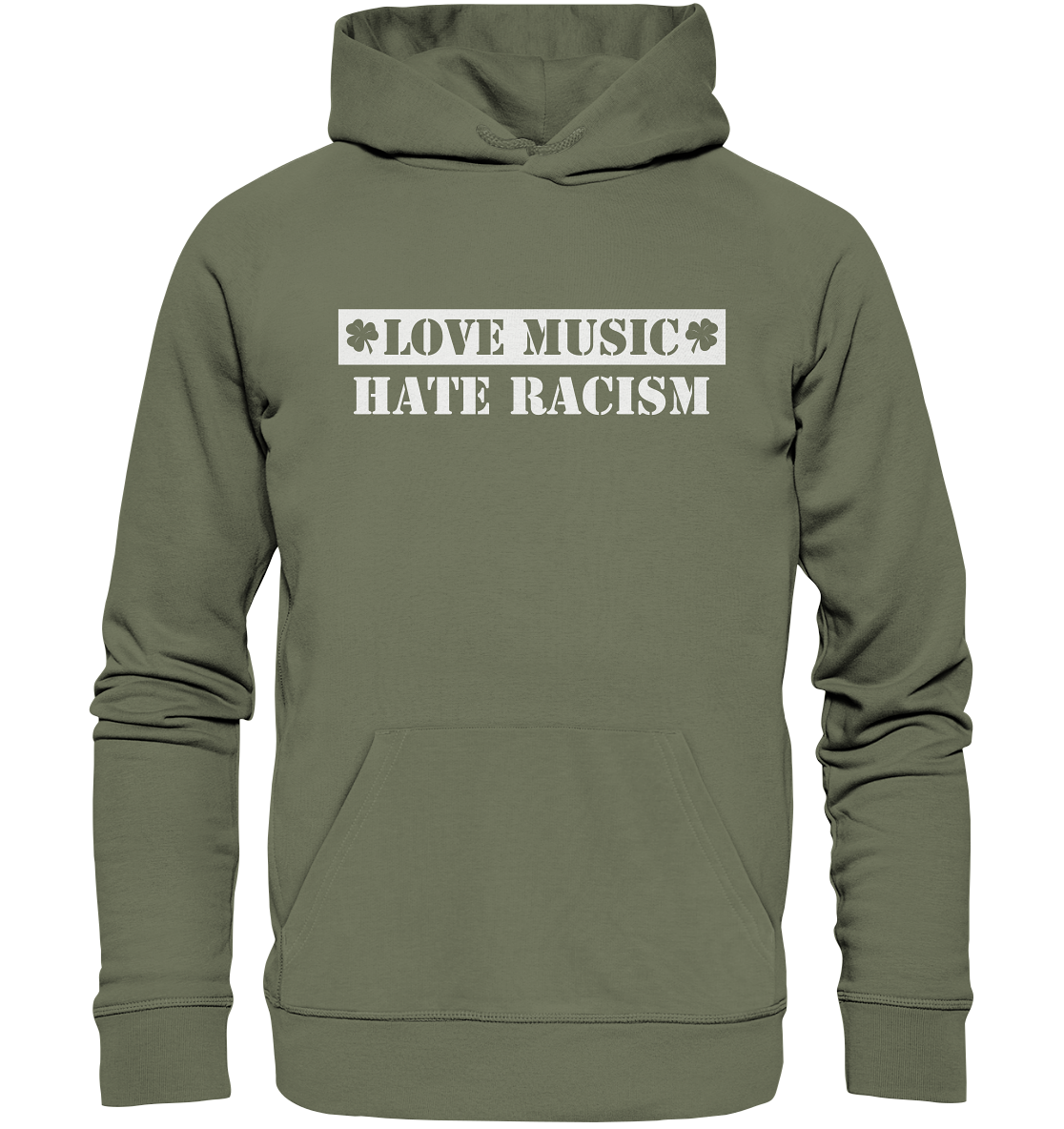 "Love Music - Hate Racism" - Premium Unisex Hoodie