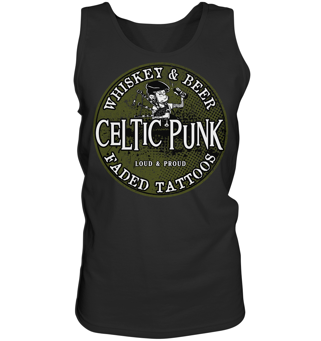 Celtic Punk "Whiskey, Beer & Faded Tattoos" - Tank-Top