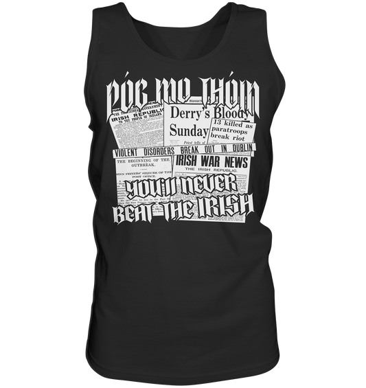 Póg Mo Thóin Streetwear "You'll Never Beat The Irish" - Tank-Top