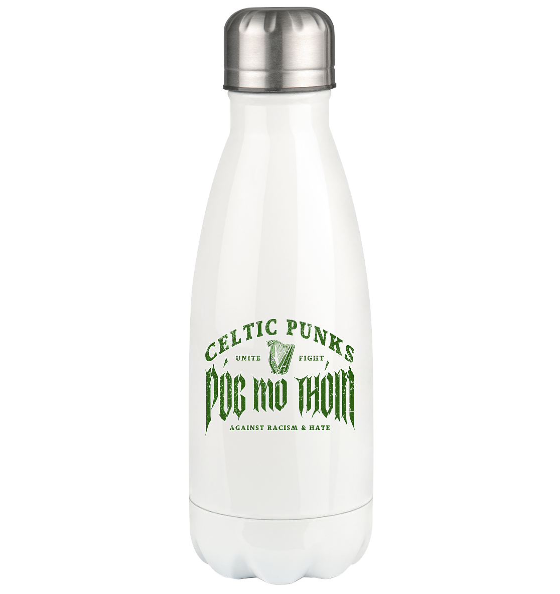 Póg Mo Thóin Streetwear "Celtic Punks Against Racism & Hate / Unite & Fight" - Thermoflasche 350ml