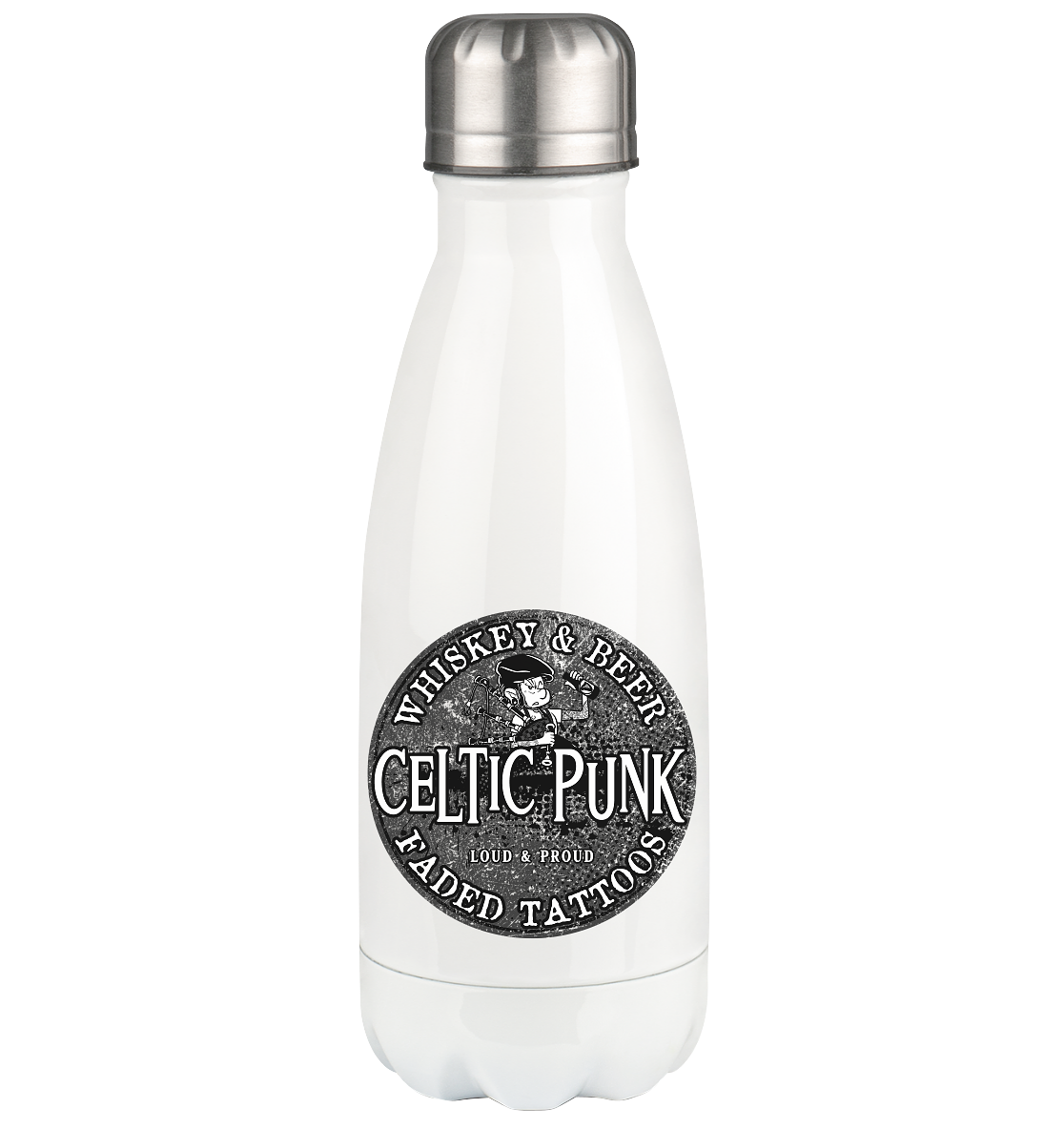 Celtic Punk "Whiskey, Beer & Faded Tattoos" - Thermoflasche 350ml