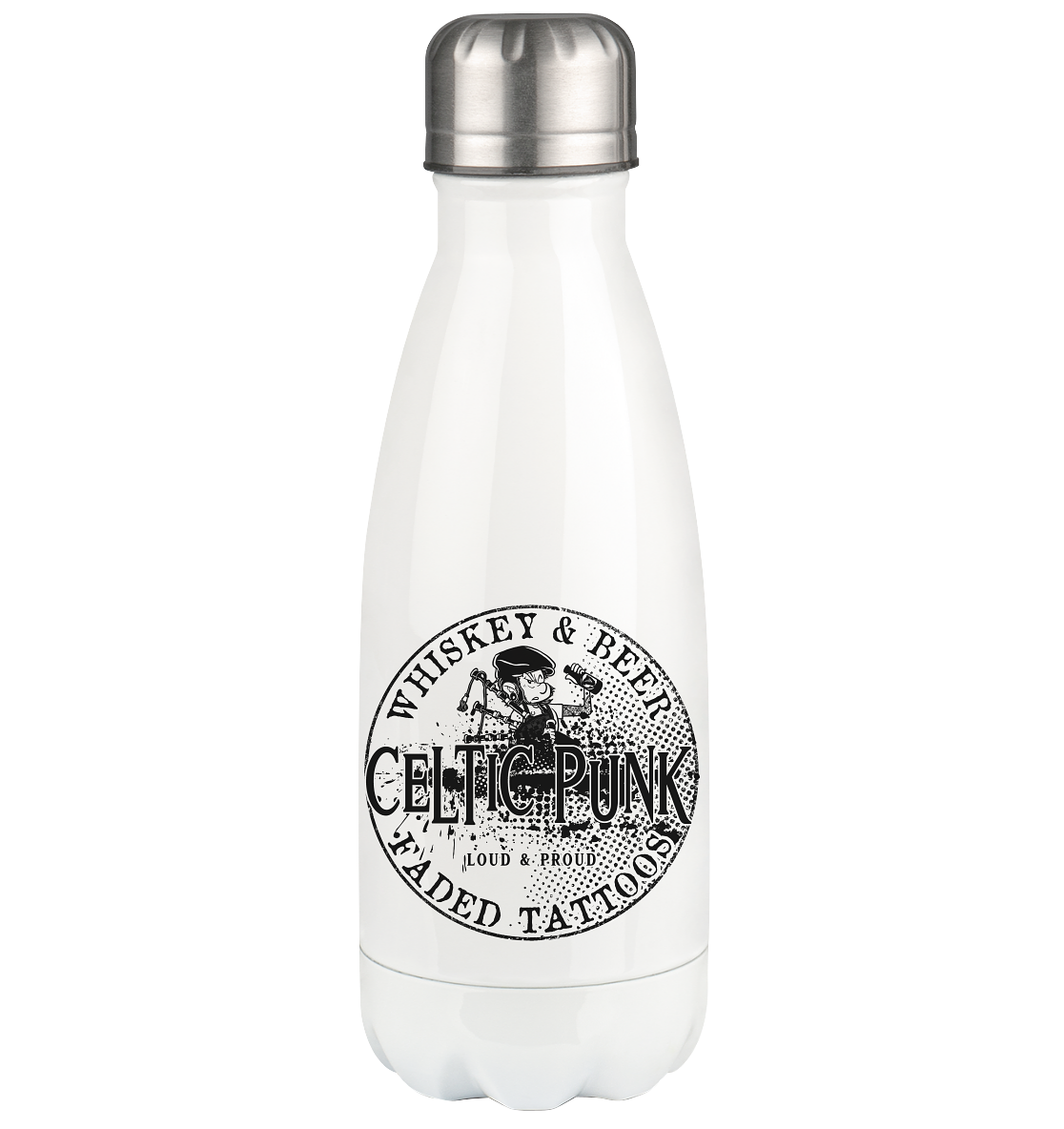 Celtic Punk "Whiskey, Beer & Faded Tattoos" - Thermoflasche 350ml