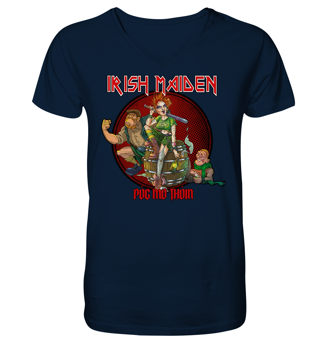 Póg Mo Thóin Streetwear "Irish Maiden" - V-Neck Shirt