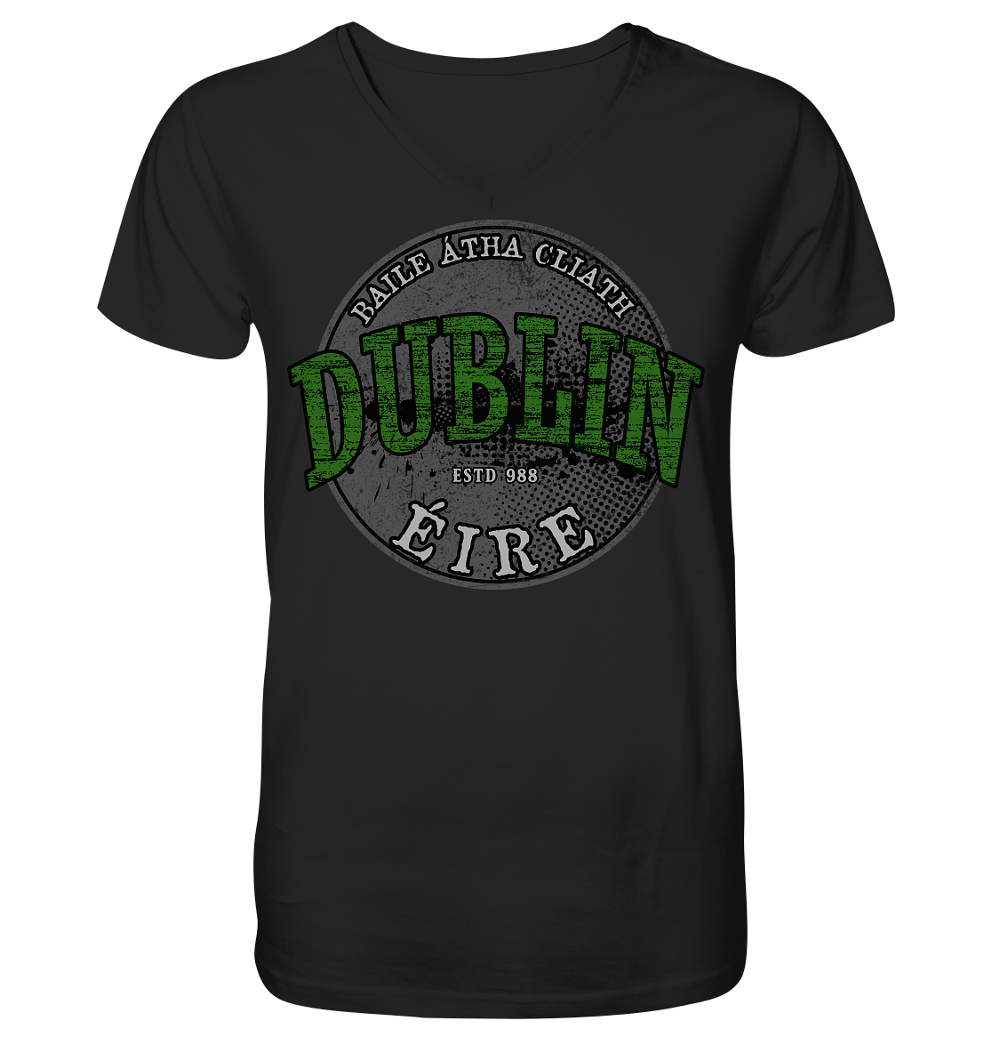 Dublin "Estd 988 / Baile Átha Cliath / Éire" - V-Neck Shirt